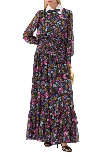 Шелковое платье VALENTINO разноцветного цвета по цене 1230000 руб., арт. 6B0VDLA09CH, фото 2 Шелковое платье VALENTINO, арт. 6B0VDLA09CH, фото 2