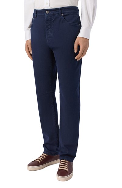 Джинсы leisure fit BRUNELLO CUCINELLI темно-синего цвета по цене 95250 руб., арт. M277PX1290, фото 3 Джинсы leisure fit BRUNELLO CUCINELLI, арт. M277PX1290, фото 3