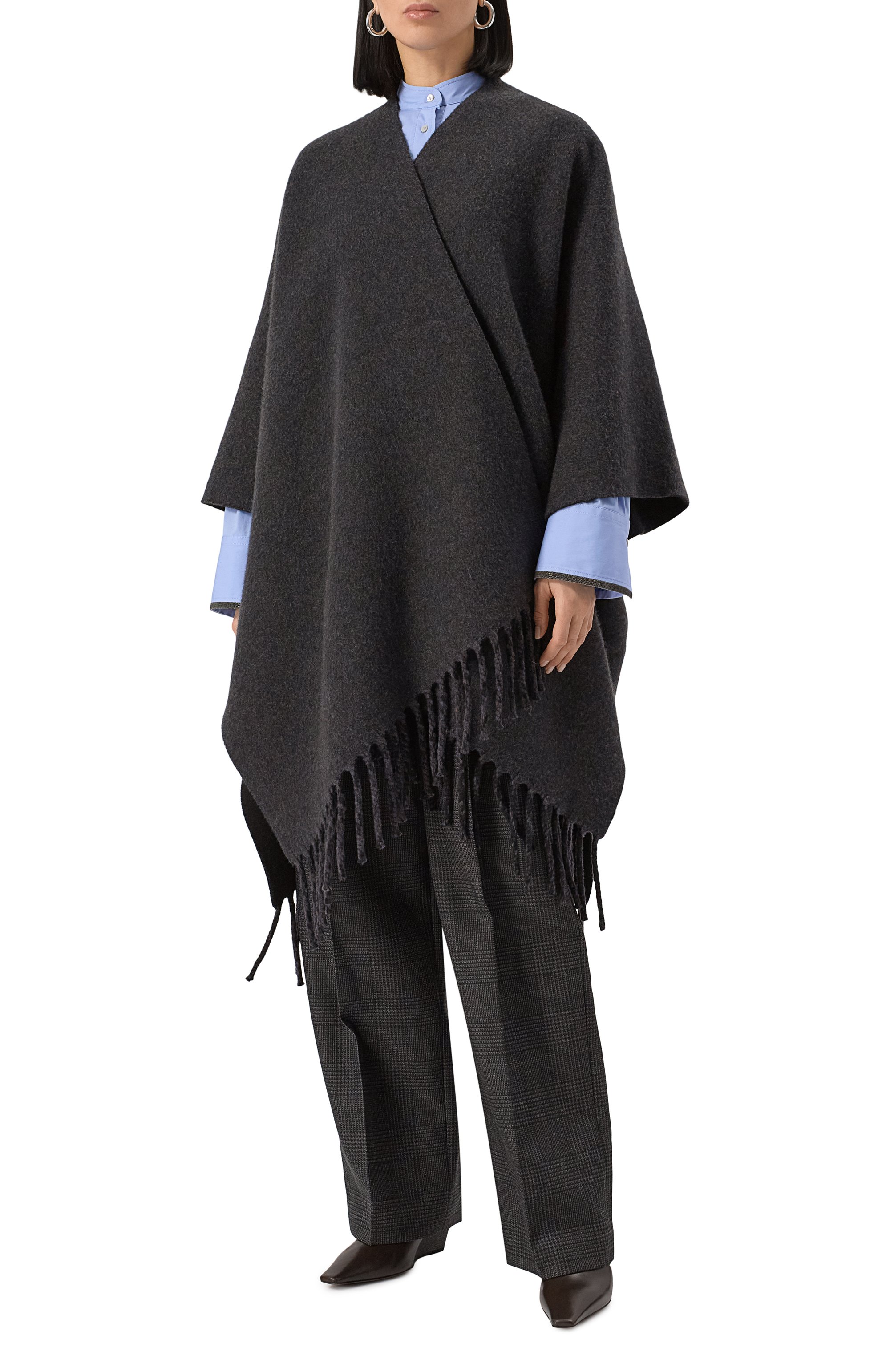 Пончо из шерсти и кашемира BRUNELLO CUCINELLI, арт. MSCDAGP42, фото 3