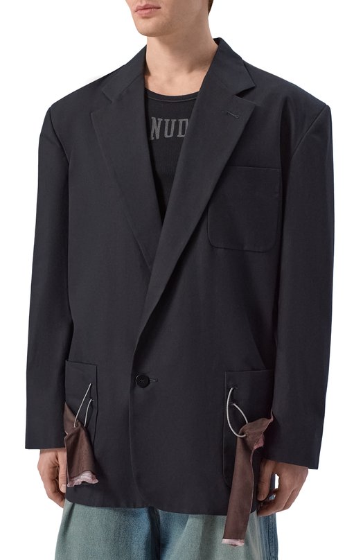 Хлопковый пиджак Magliano MGSS26JA01012 Чёрный  MGSS26JA01012 Фото 3