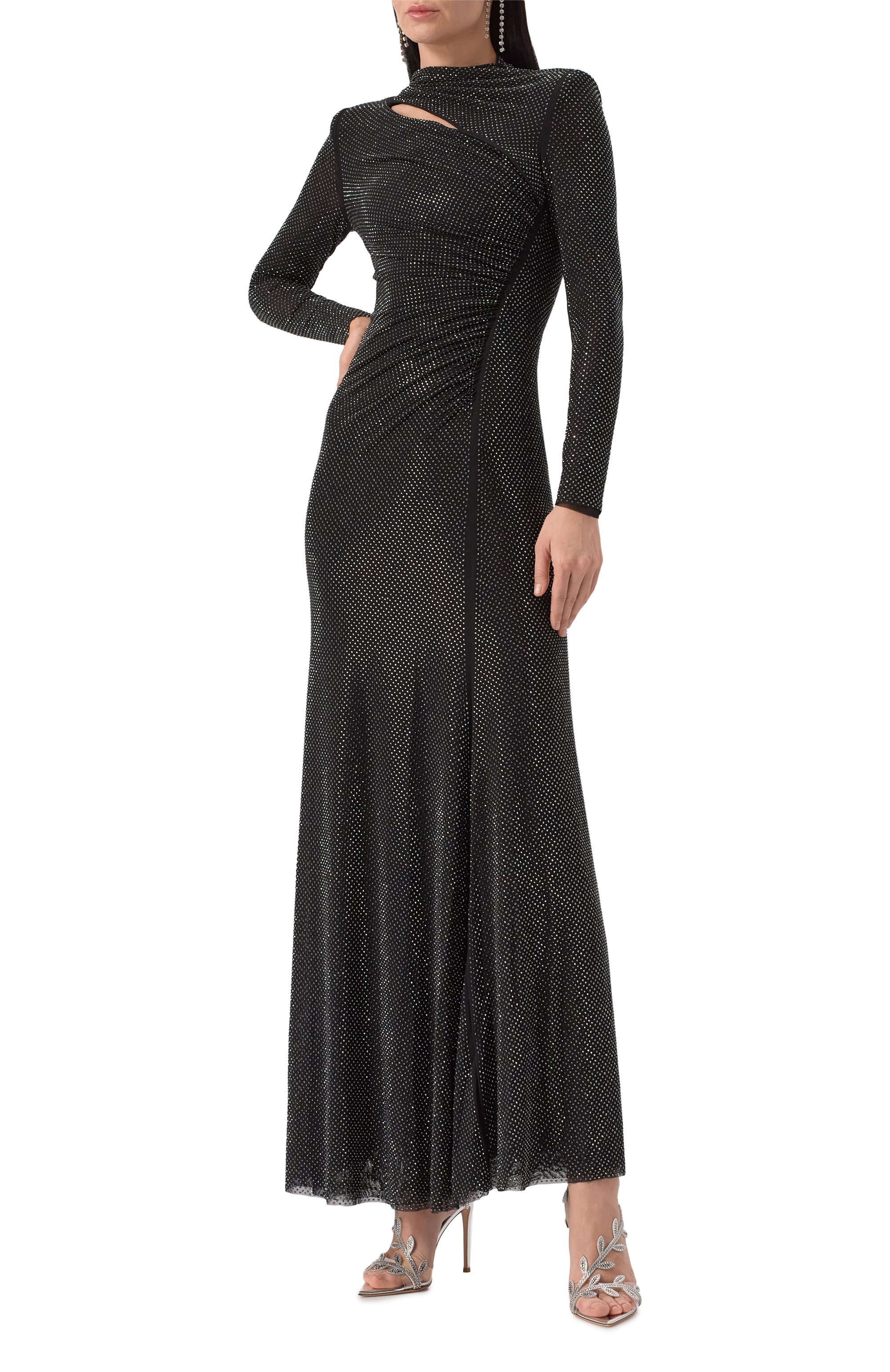 Платье с отделкой стразами SELF-PORTRAIT, арт. RS25-077X-B, фото 2