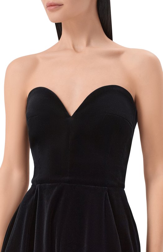 Бархатное платье Vika Gazinskaya SS26-13251-046 Чёрный  SS26-13251-046 Фото 4