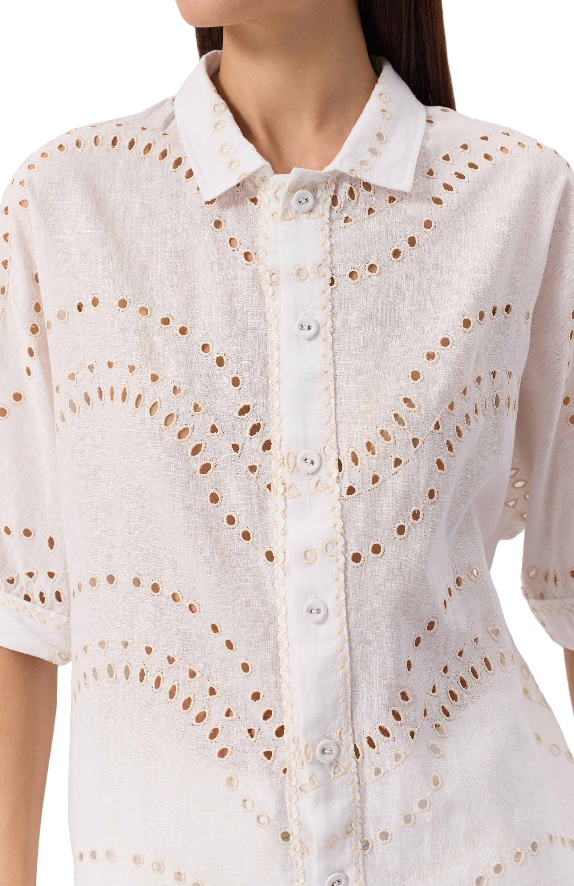 Рубашка из хлопка и льна CHARO RUIZ IBIZA, арт. 254201, фото 5