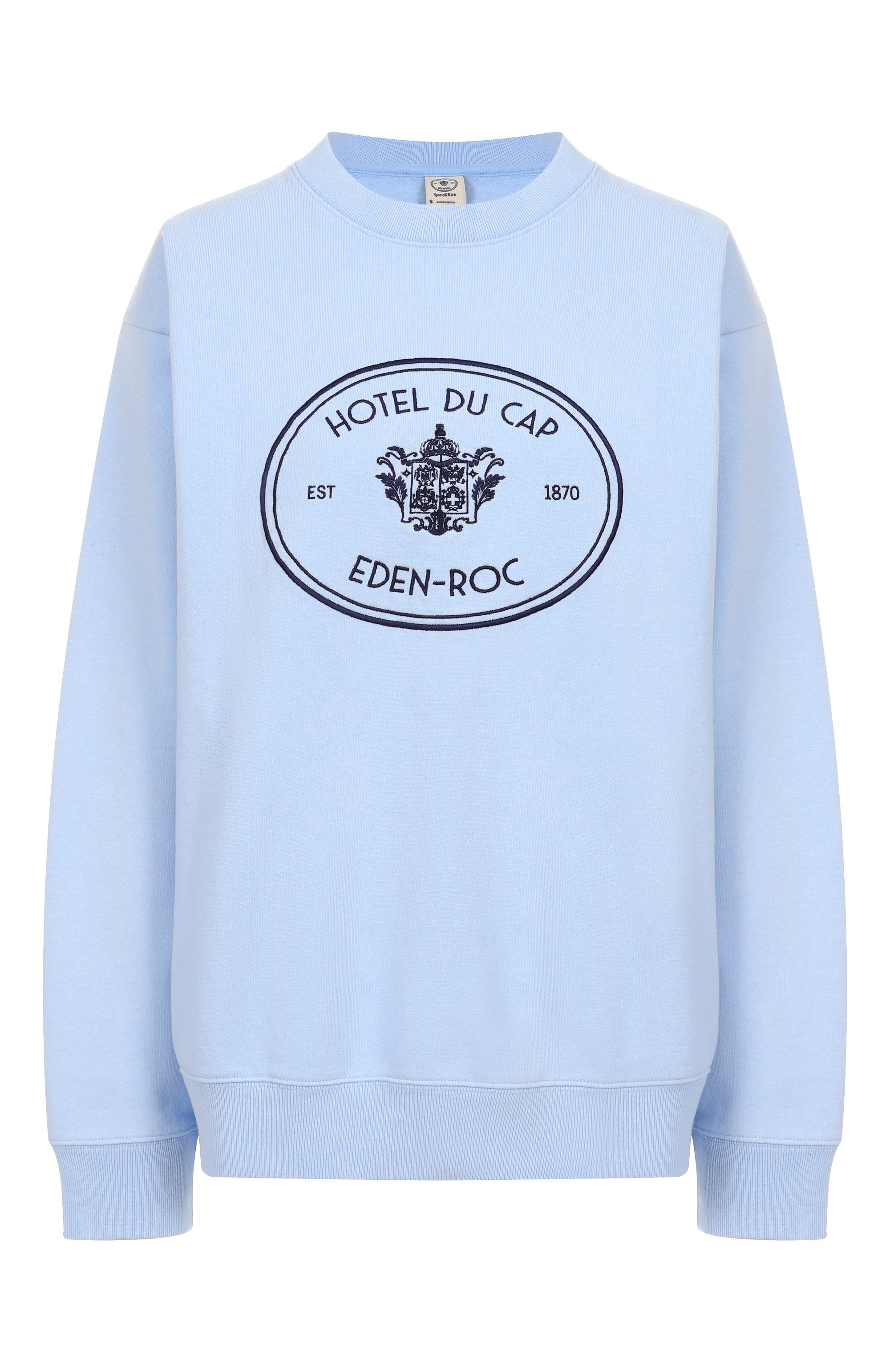 Хлопковый свитшот sporty & rich x hotel du cap-eden-roc SPORTY AND RICH, арт. ST07160621BL90, фото 1