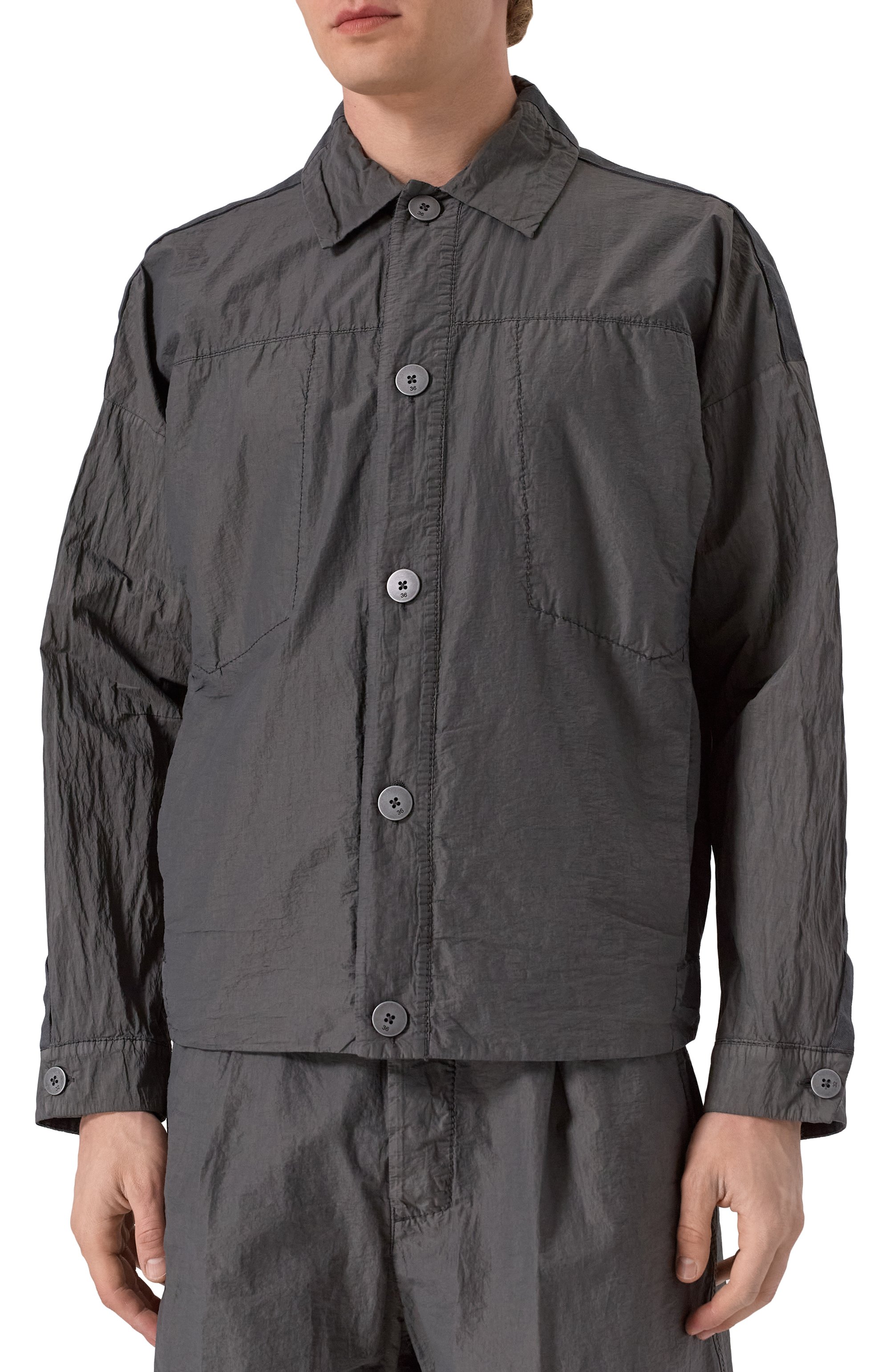 Хлопковая куртка-рубашка TRANSIT, арт. CFUTRZM221, фото 4