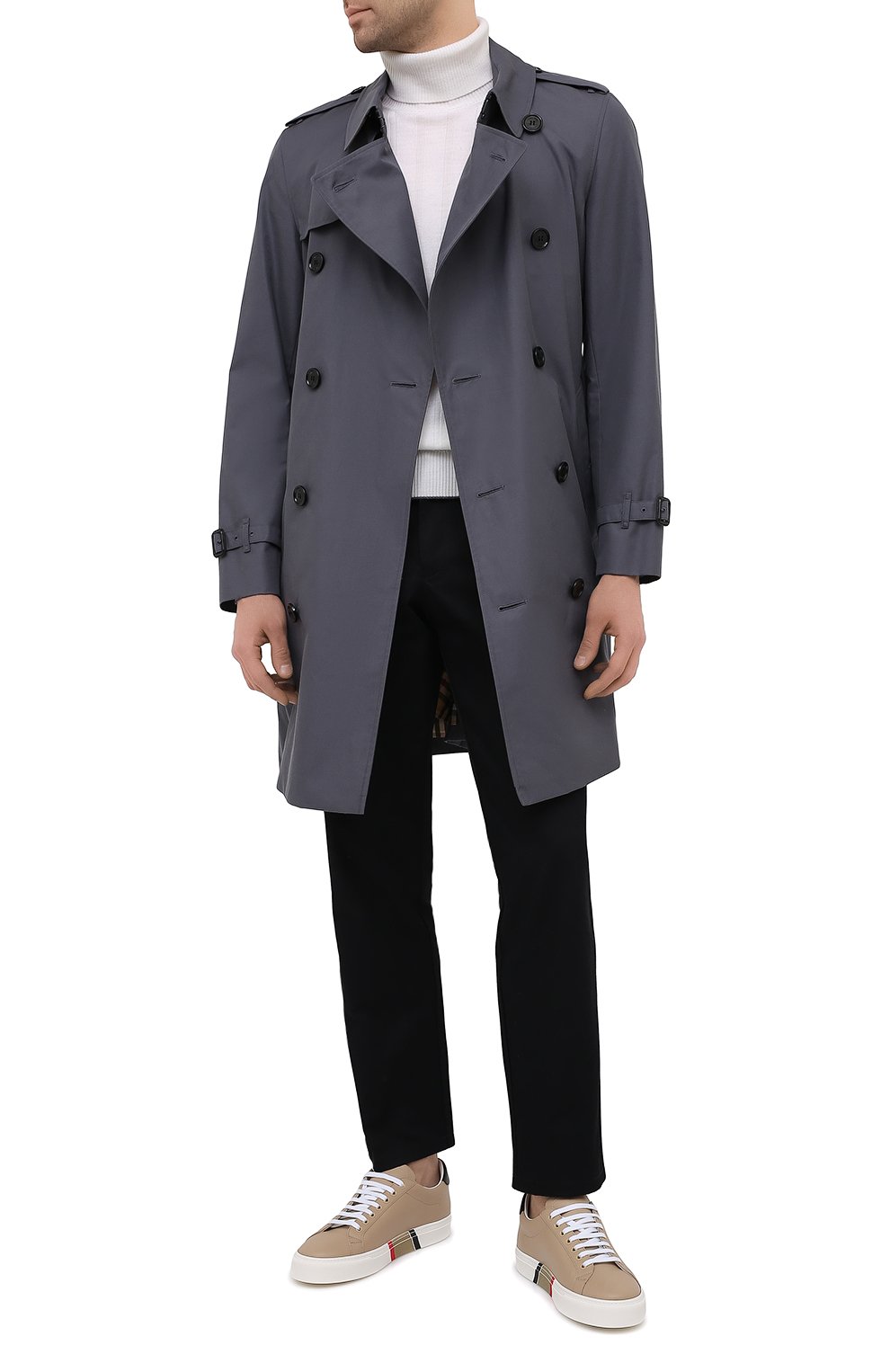 Кожаные кеды BURBERRY бежевого цвета по цене 46800 руб., арт. 8037195, фото 2 Кожаные кеды BURBERRY, арт. 8037195, фото 2