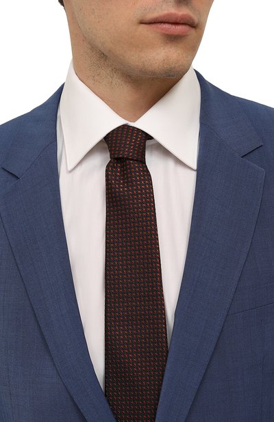 Галстук из шелка и шерсти KITON оранжевого цвета по цене 29500 руб., арт. UCRVKPC08H37, фото 2 Галстук из шелка и шерсти KITON, арт. UCRVKPC08H37, фото 2