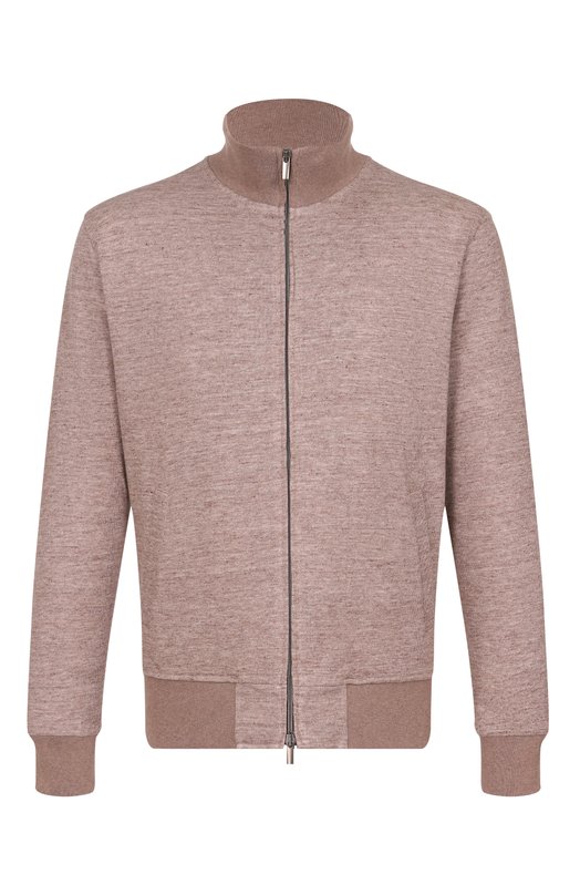 Толстовка изо льна и хлопка Andrea Campagna 20M466.ZQ00.CAMP. Коричневый 20M466.ZQ00.CAMP.