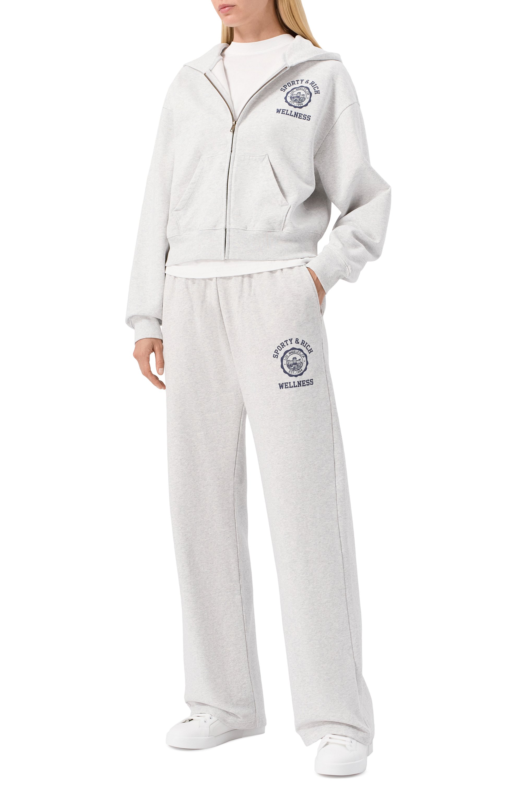 Хлопковые брюки SPORTY AND RICH, арт. PA040508033GY03, фото 2