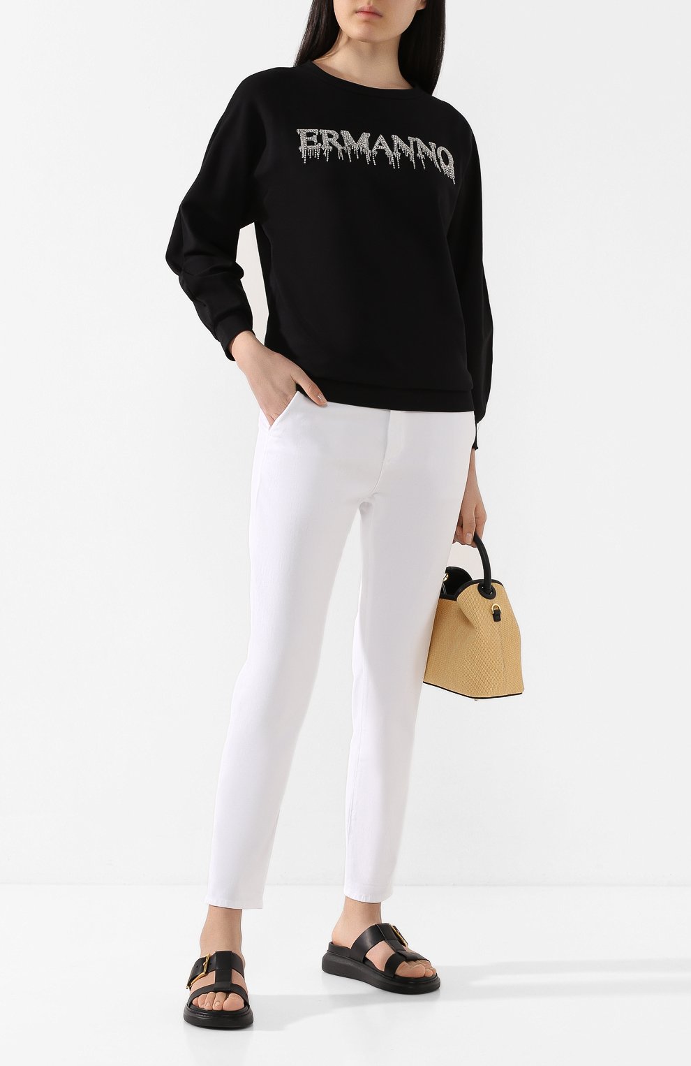 Хлопковый свитшот ERMANNO ERMANNO SCERVINO, арт. 46T FL09 FEL, фото 2