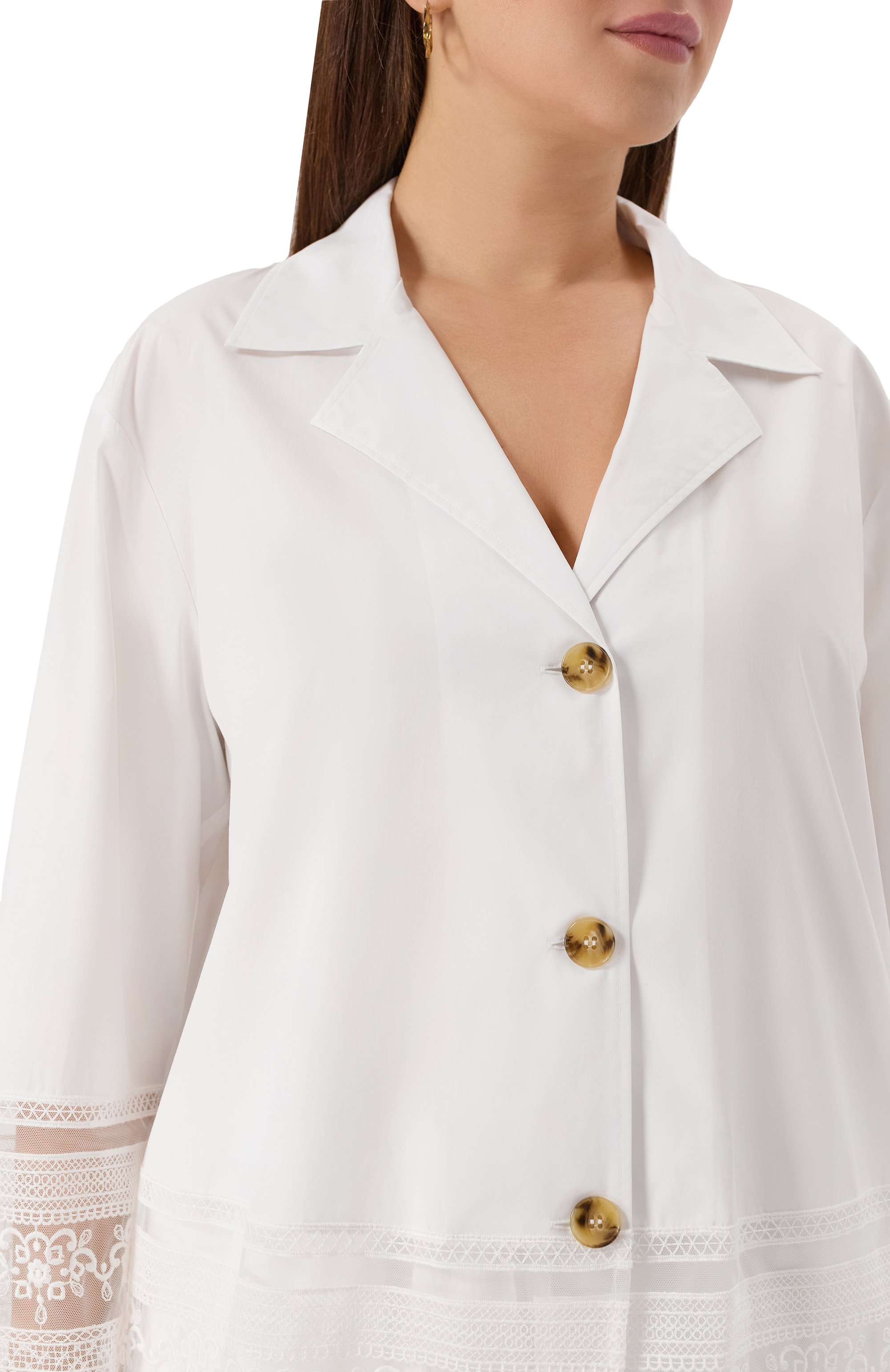 Хлопковая рубашка MARINA RINALDI, арт. ELICHE, фото 5