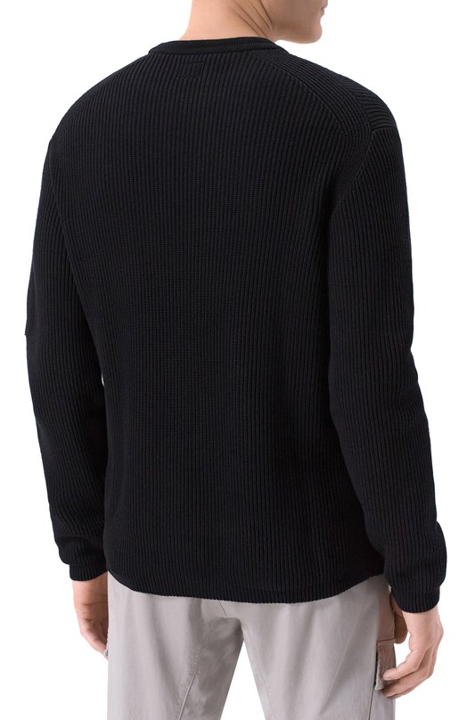 Хлопковый свитер C.P. Company 20CMKN095A/110560A Чёрный  20CMKN095A/110560A Фото 4