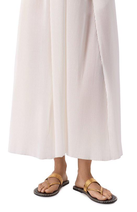 Кожаные шлепанцы Dries Van Noten 011774/0597 Золотой  011774/0597 Фото 2