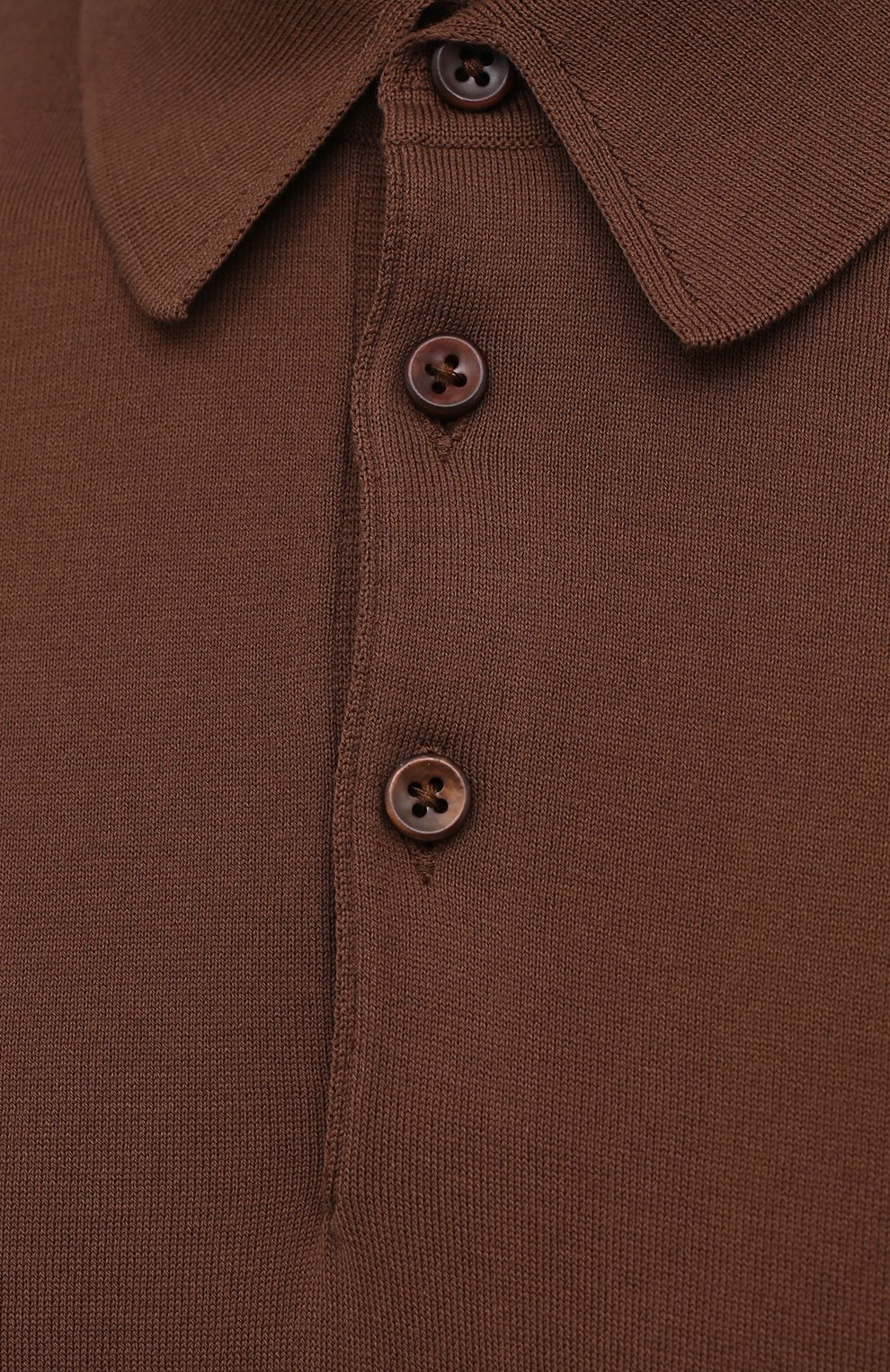 Хлопковое поло FIORONI коричневого цвета по цене 44400 руб., арт. MK22220C4, фото 5 Хлопковое поло FIORONI, арт. MK22220C4, фото 5