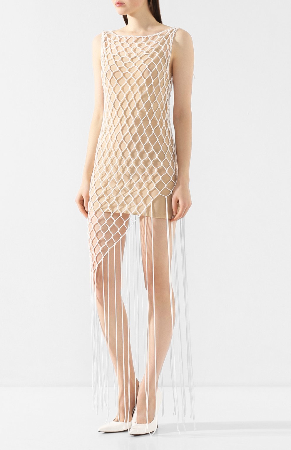 Платье OFF-WHITE белого цвета по цене 140500 руб., арт. 0WDB224R20F291251000, фото 3 Платье OFF-WHITE, арт. 0WDB224R20F291251000, фото 3