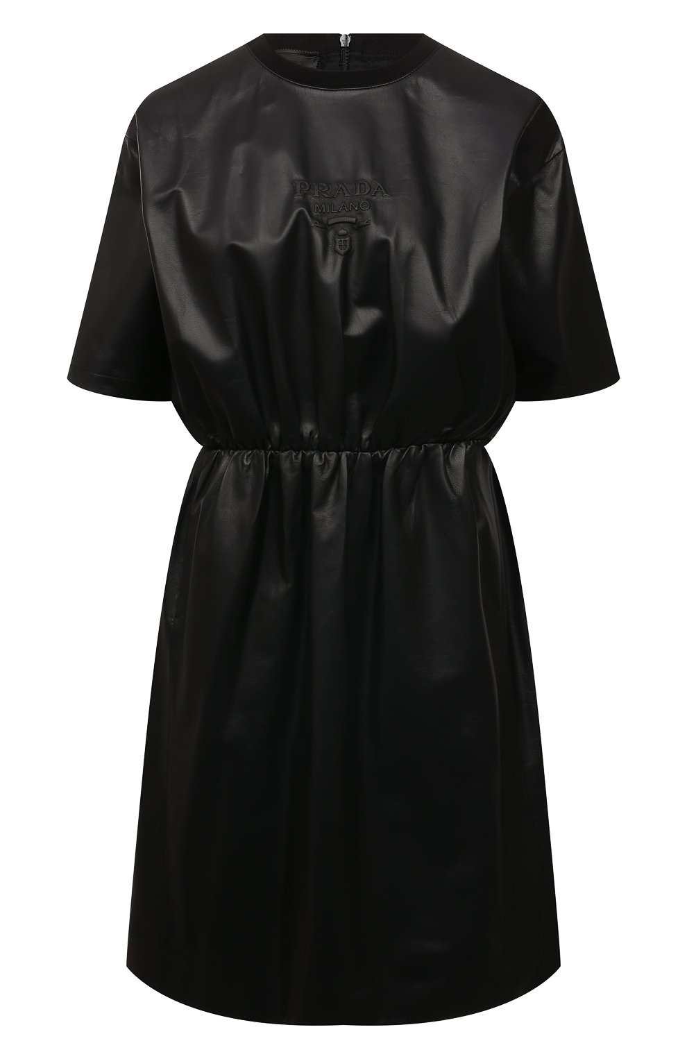 Кожаное платье PRADA черного цвета по цене 435000 руб., арт. 53413-08P-F0002, фото 1 Кожаное платье PRADA, арт. 53413-08P-F0002, фото 1