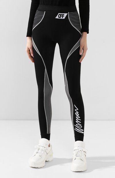 Легинсы OFF-WHITE черного цвета по цене 15550 руб., арт. 0WCD011E19D860671001, фото 3 Легинсы OFF-WHITE, арт. 0WCD011E19D860671001, фото 3