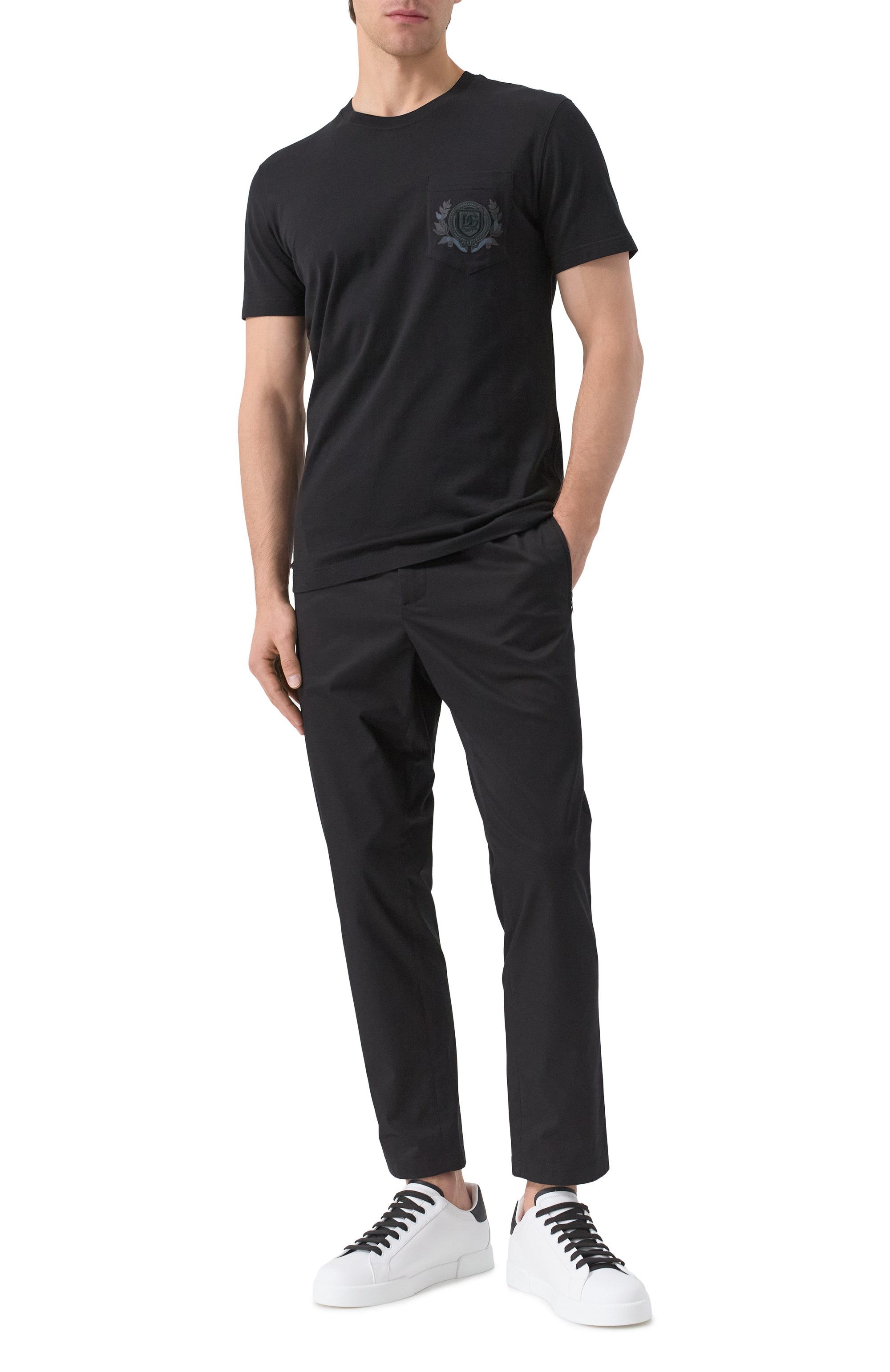 Хлопковые брюки DOLCE & GABBANA, арт. GVZAET/FUFJR, фото 2