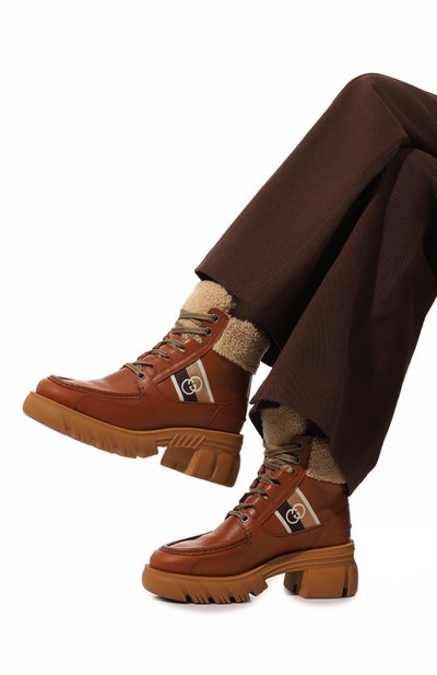 Кожаные ботинки romance GUCCI, арт. 670406 DTNH0, фото 3