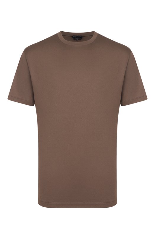 Хлопковая футболка Giorgio Armani 6LSM90/SJTKZ Коричневый 6LSM90/SJTKZ