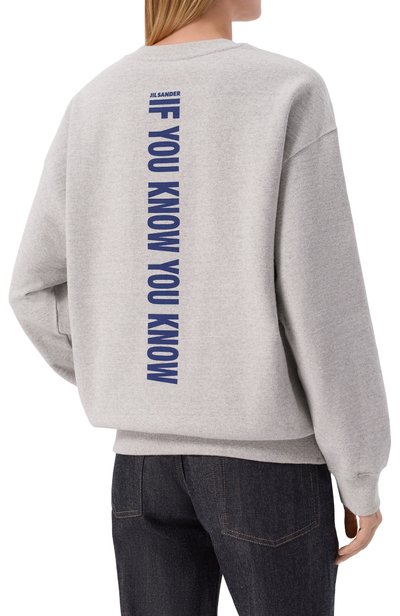 Хлопковый свитшот JIL SANDER, арт. J02GU0124/J20392, фото 4
