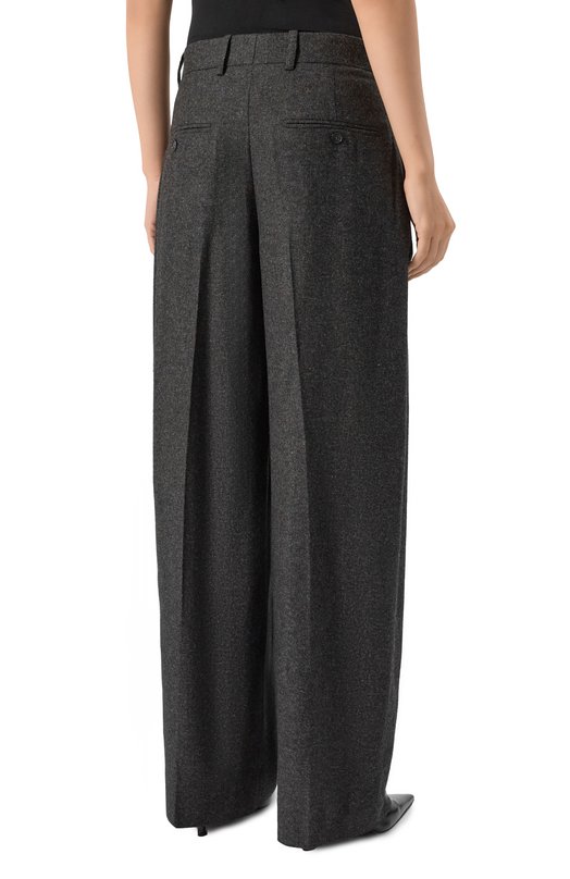Брюки из вискозы и шерсти TOTEME 254-WRB0303-FB0472 Серый  254-WRB0303-FB0472 Фото 4