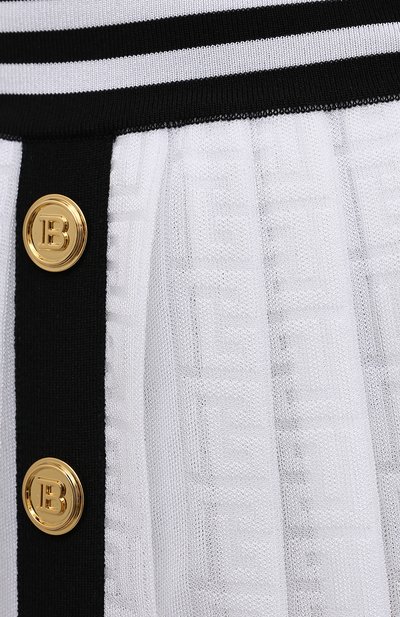 Юбка из вискозы BALMAIN черно-белого цвета по цене 142500 руб., арт. WF1LB216/K249, фото 5 Юбка из вискозы BALMAIN, арт. WF1LB216/K249, фото 5