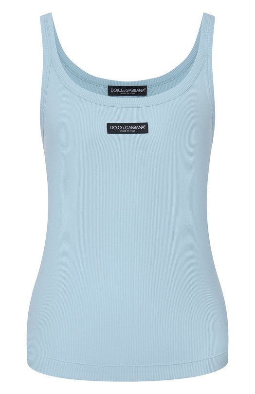 Хлопковая майка Dolce & Gabbana F8W45T/FU7AV Голубой F8W45T/FU7AV