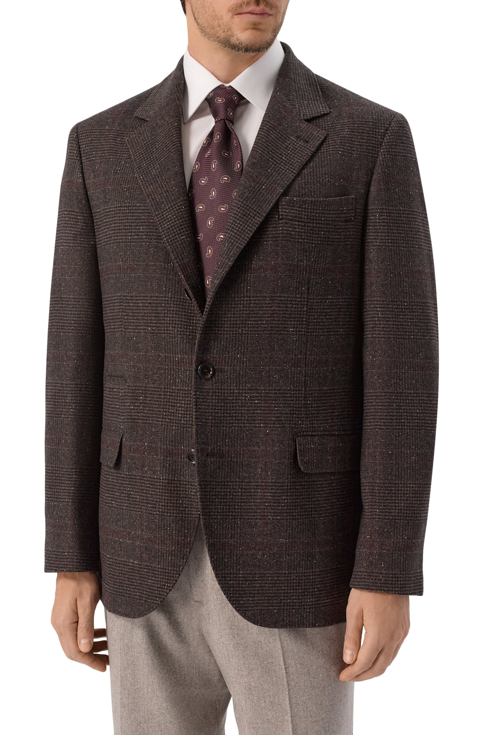 Пиджак из шелка и шерсти BRUNELLO CUCINELLI, арт. MV4647BTD, фото 3