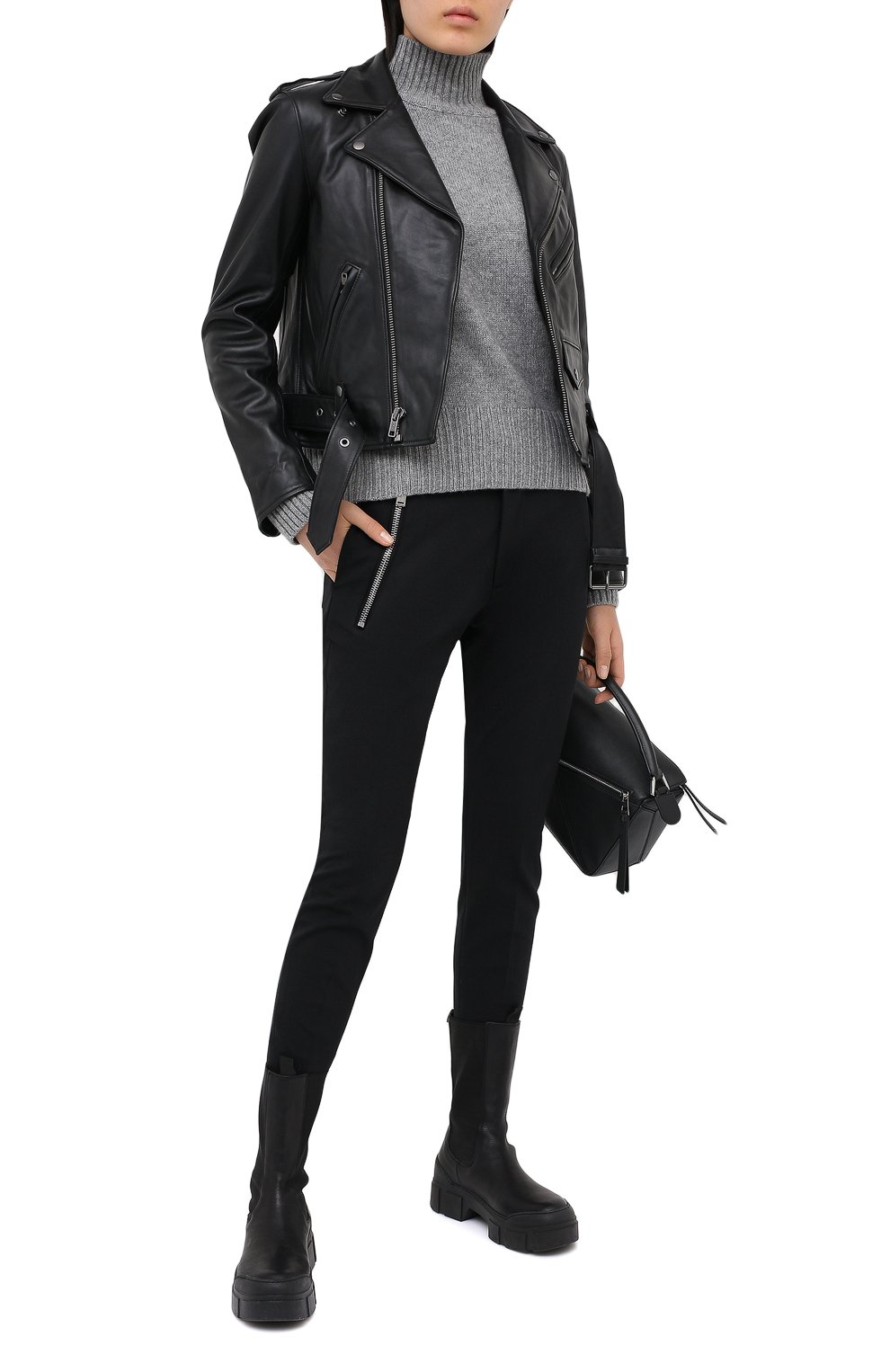 Шерстяные брюки DSQUARED2 черного цвета по цене 57000 руб., арт. S75KB0152/S40320, фото 2 Шерстяные брюки DSQUARED2, арт. S75KB0152/S40320, фото 2