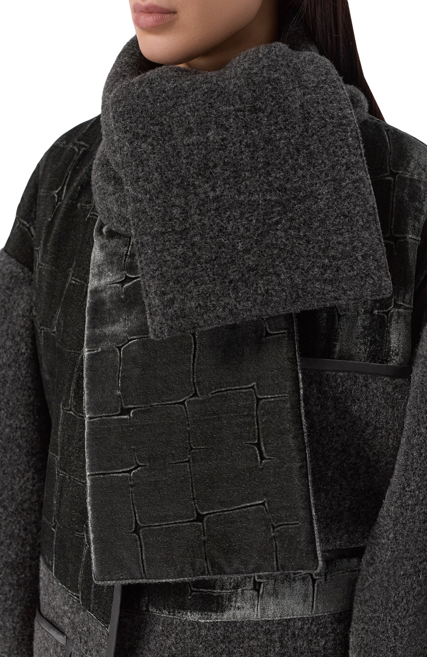 Шерстяное пальто GIORGIO ARMANI темно-серого цвета по цене 644500 руб., арт. GW003443/AF29670, фото 5 Шерстяное пальто GIORGIO ARMANI, арт. GW003443/AF29670, фото 5