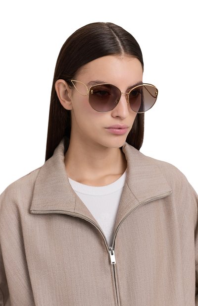 Солнцезащитные очки ETRO коричневого цвета по цене 42600 руб., арт. ETR0 0072/F 000 QR, фото 2 Солнцезащитные очки ETRO, арт. ETR0 0072/F 000 QR, фото 2