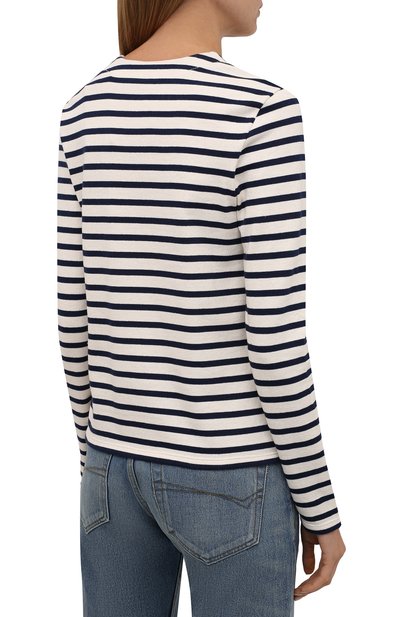 Хлопковый пуловер SAINT LAURENT кремового цвета по цене 83950 руб., арт. 662755/Y36GH, фото 4 Хлопковый пуловер SAINT LAURENT, арт. 662755/Y36GH, фото 4