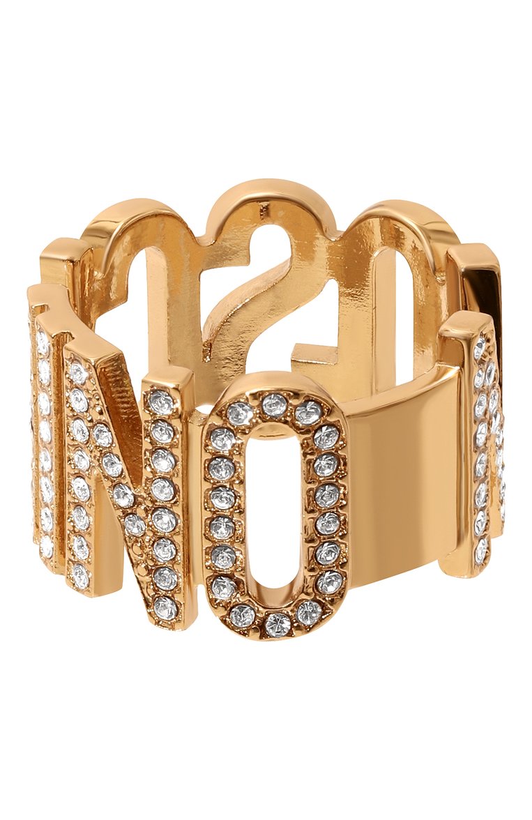 Женское кольцо MOSCHINO золотого цвета, арт. 71 A9150 8435 | Фото 3 (Нос: Не проставлено; Региональные ограничения белый список (Axapta Mercury): Не проставлено; Материал: Металл)