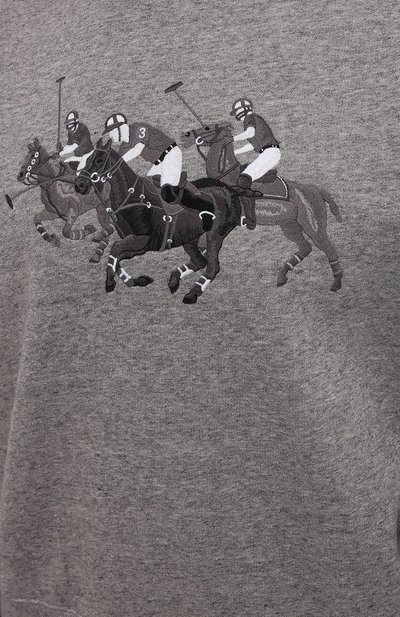 Хлопковый свитшот POLO RALPH LAUREN серого цвета по цене 24950 руб., арт. 211842217, фото 5 Хлопковый свитшот POLO RALPH LAUREN, арт. 211842217, фото 5