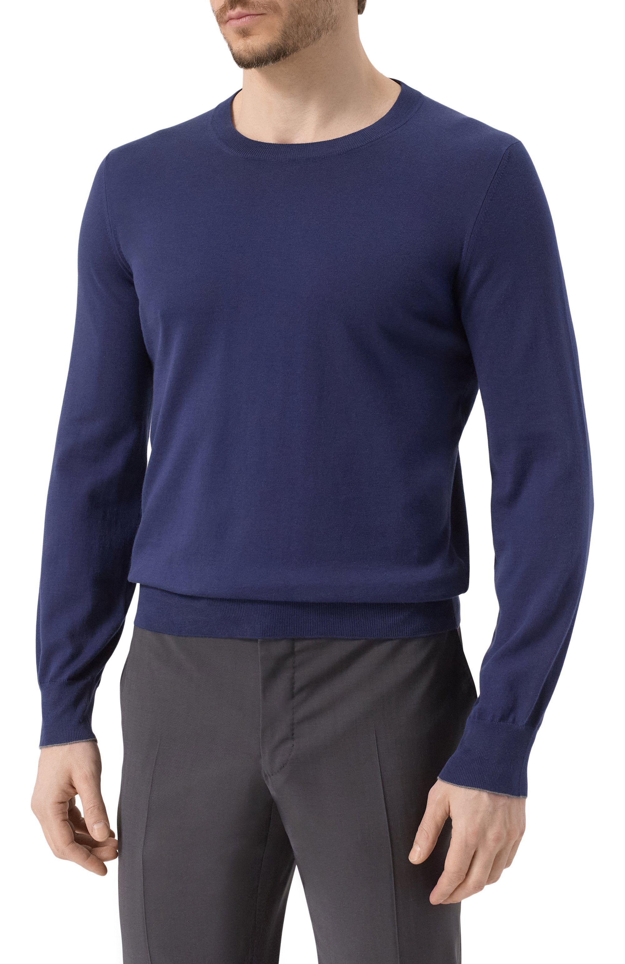 Хлопковый джемпер BRUNELLO CUCINELLI, арт. M2900100, фото 3