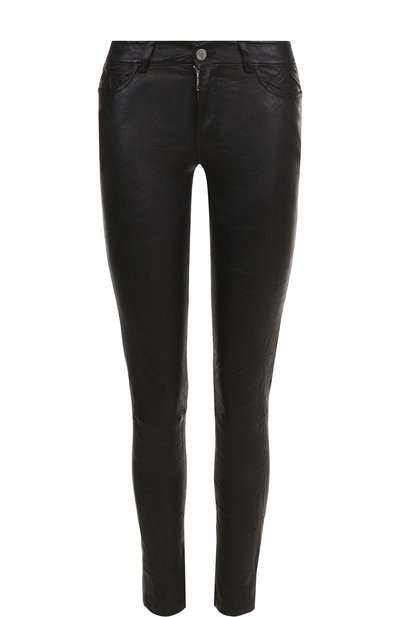 Женские однотонные кожаные брюки-скинни ZADIG AND VOLTAIRE, арт. WFCU1408F