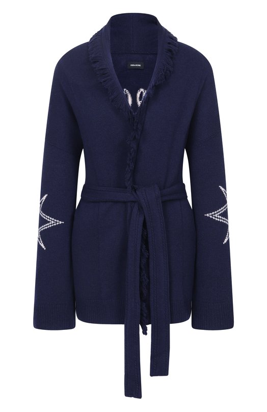 Кардиган из шерсти и кашемира Zadig and Voltaire KWC001537 Синий KWC001537