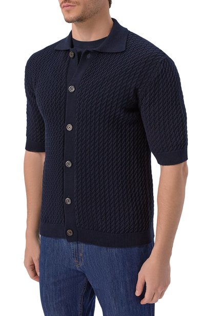 Хлопковая рубашка ANDREA CAMPAGNA темно-синего цвета по цене 49950 руб., арт. M5426-9023, фото 3 Хлопковая рубашка ANDREA CAMPAGNA, арт. M5426-9023, фото 3