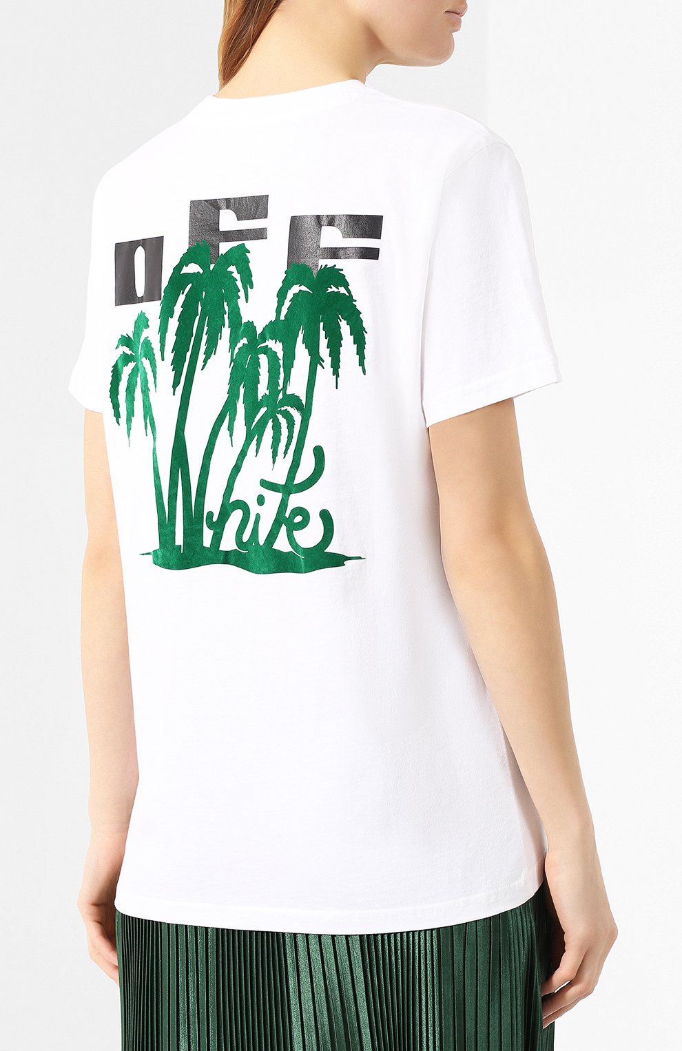 Хлопковая футболка OFF-WHITE белого цвета по цене 19250 руб., арт. 0WAA049R19B070450140, фото 4 Хлопковая футболка OFF-WHITE, арт. 0WAA049R19B070450140, фото 4