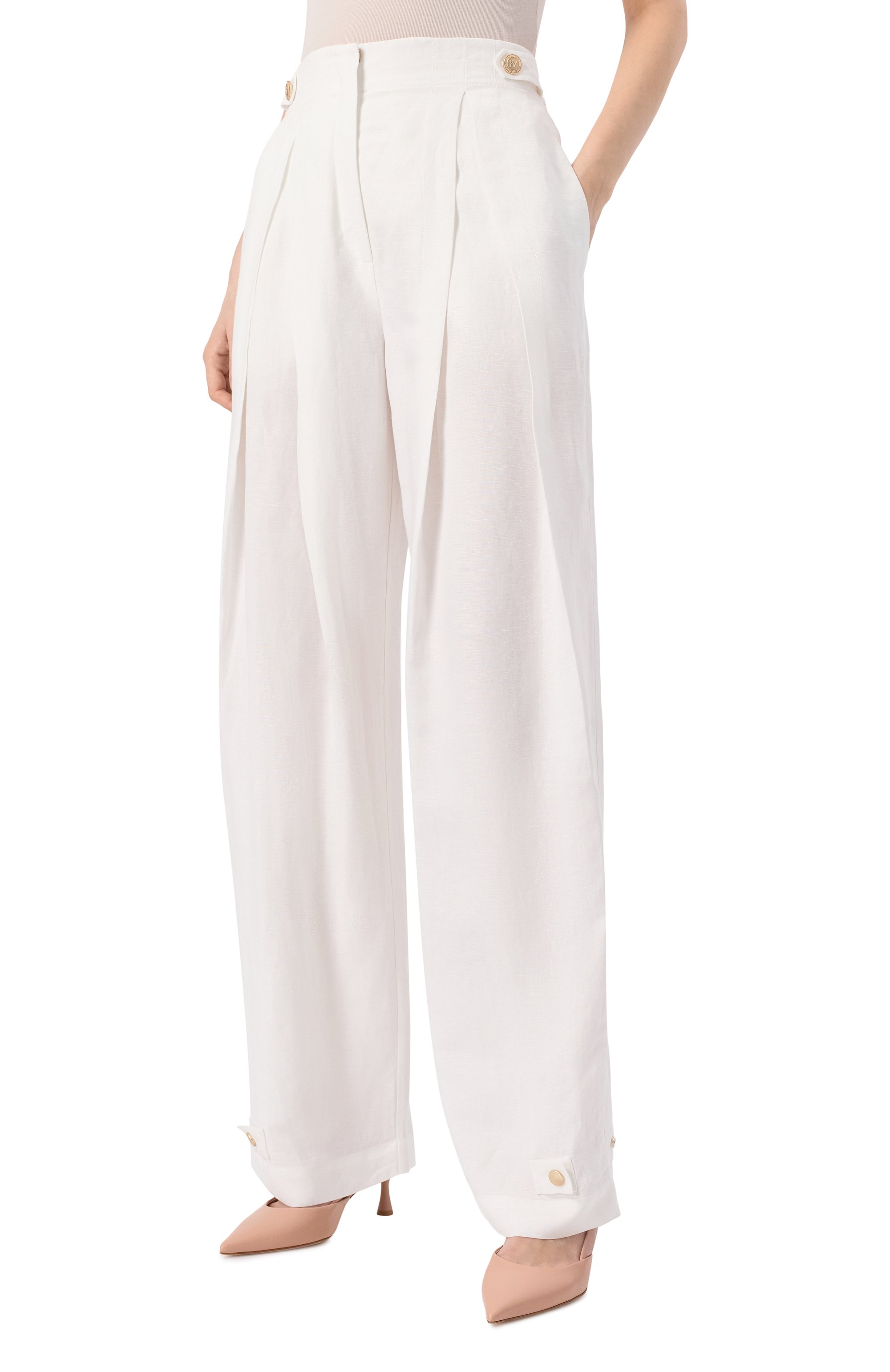 Брюки из вискозы и льна FREEAGE, арт. WS25.PT140.2070.100, фото 3