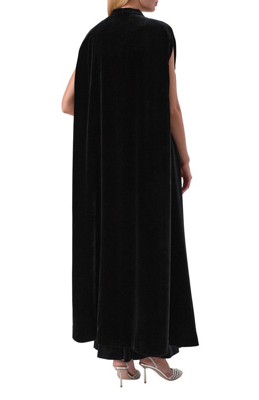 Бархатная накидка YANINA T-3088 Чёрный  T-3088 Фото 4