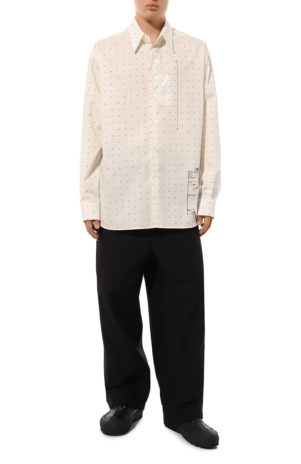 Хлопковая рубашка MM6, арт. S52DT0022/S78157, фото 2