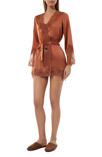 Халат из шелка и вискозы MARJOLAINE, арт. 6VAL2001, фото 3