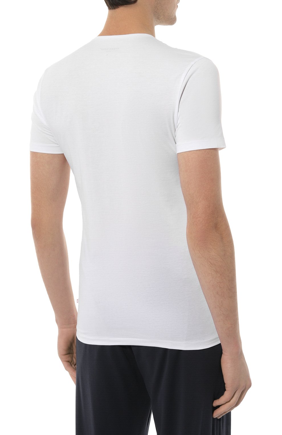 Хлопковая футболка DEREK ROSE белого цвета по цене 10350 руб., арт. 8005-JACK001, фото 4 Хлопковая футболка DEREK ROSE, арт. 8005-JACK001, фото 4