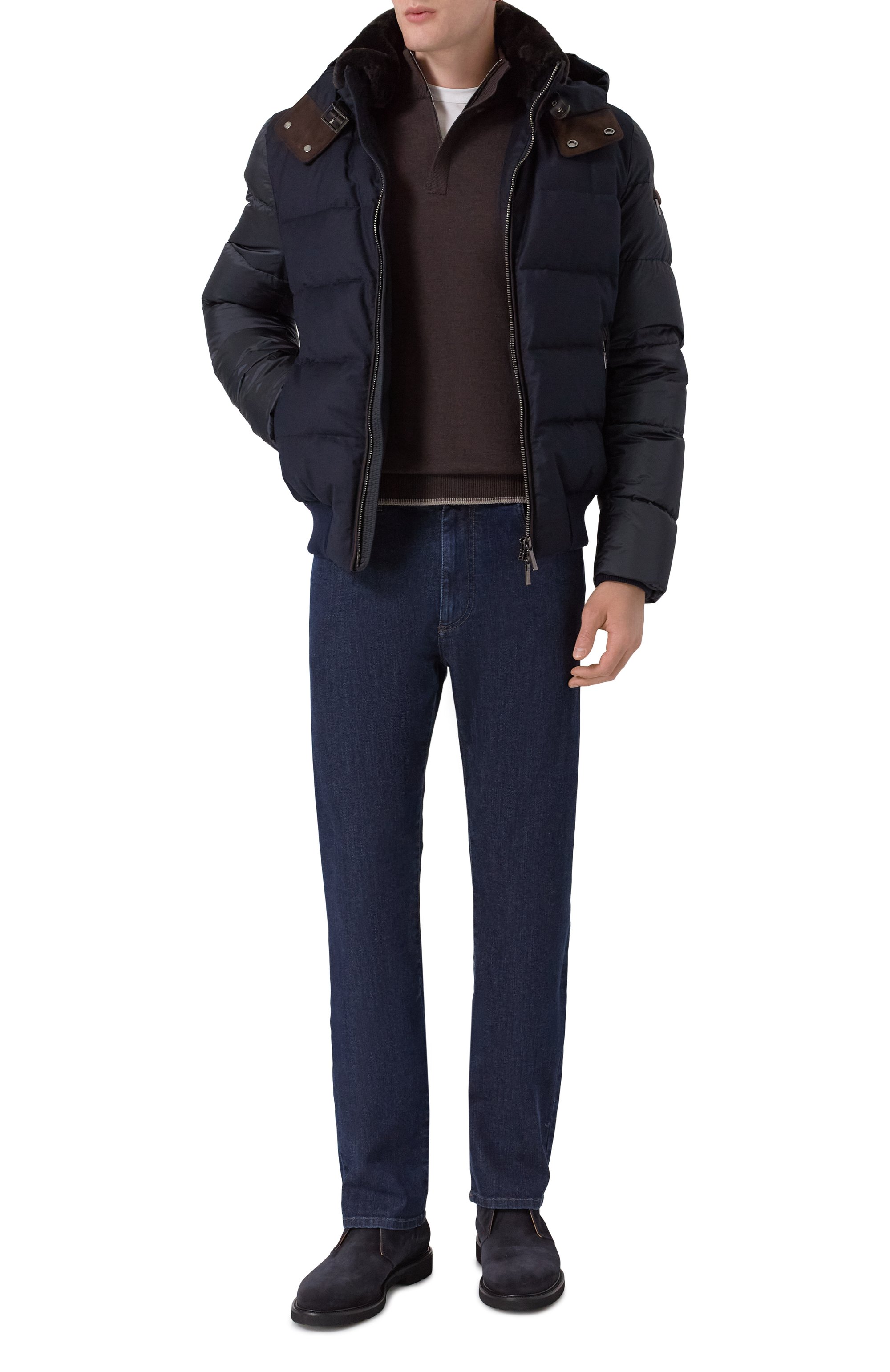 Пуховик wright-shl с воротником из овчины MOORER, арт. WRIGHT/SHL, фото 2