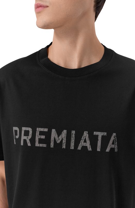 Хлопковая футболка Premiata PA1031/JERSEY Чёрный  PA1031/JERSEY Фото 5