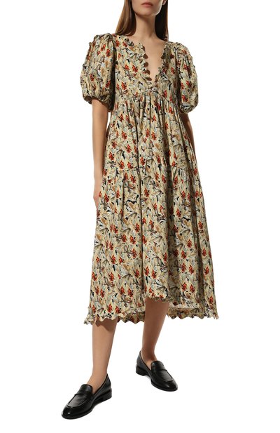 Хлопковое платье KIKA VARGAS, арт. LEANA DRESS/C0TT0N PRINT, фото 3