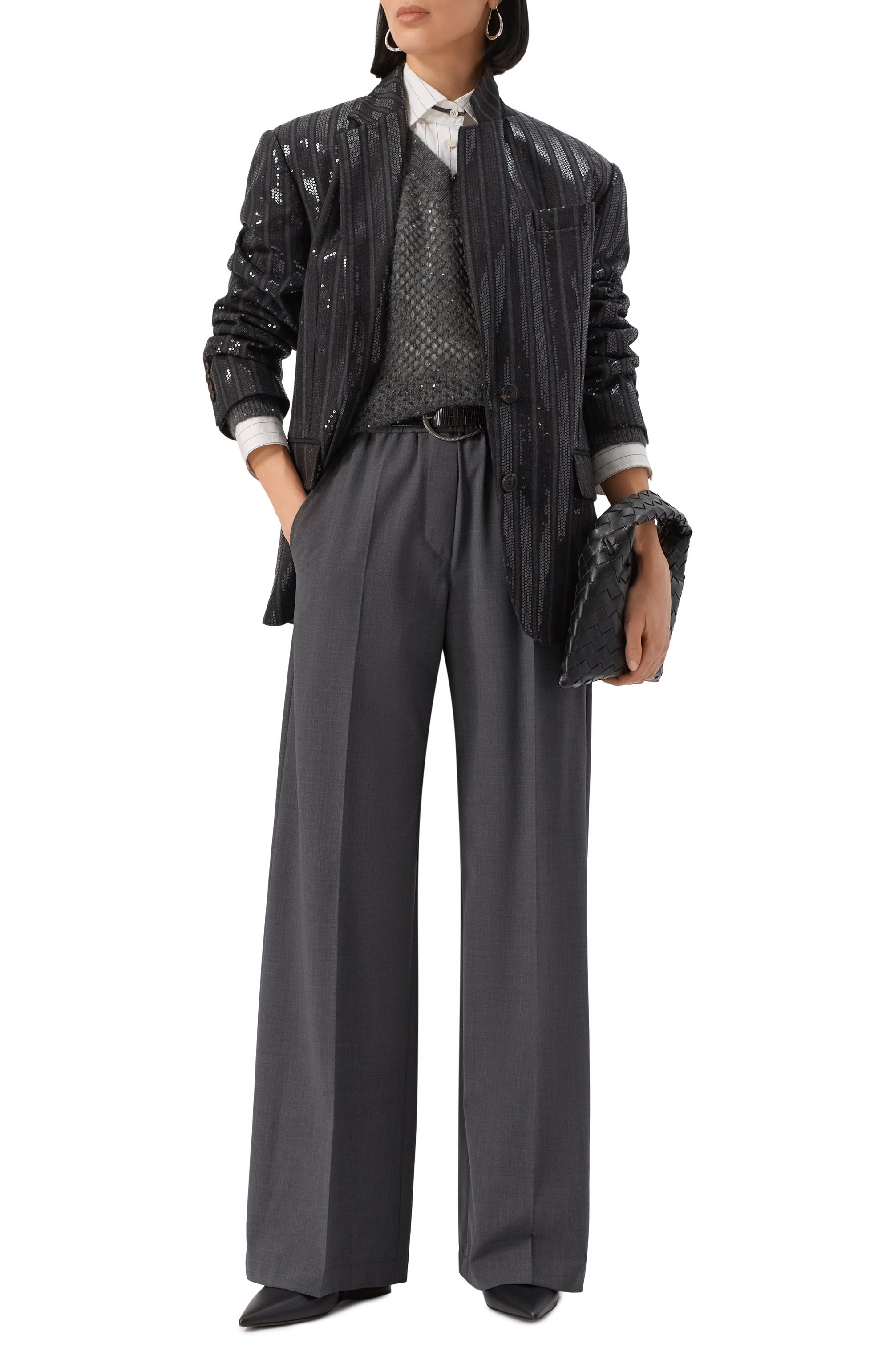 Пуловер из шерсти и хлопка BRUNELLO CUCINELLI, арт. MPS732412P, фото 2