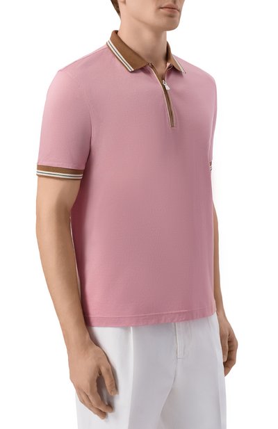 Хлопковое поло GRAN SASSO розового цвета по цене 26050 руб., арт. 60147/74219, фото 3 Хлопковое поло GRAN SASSO, арт. 60147/74219, фото 3